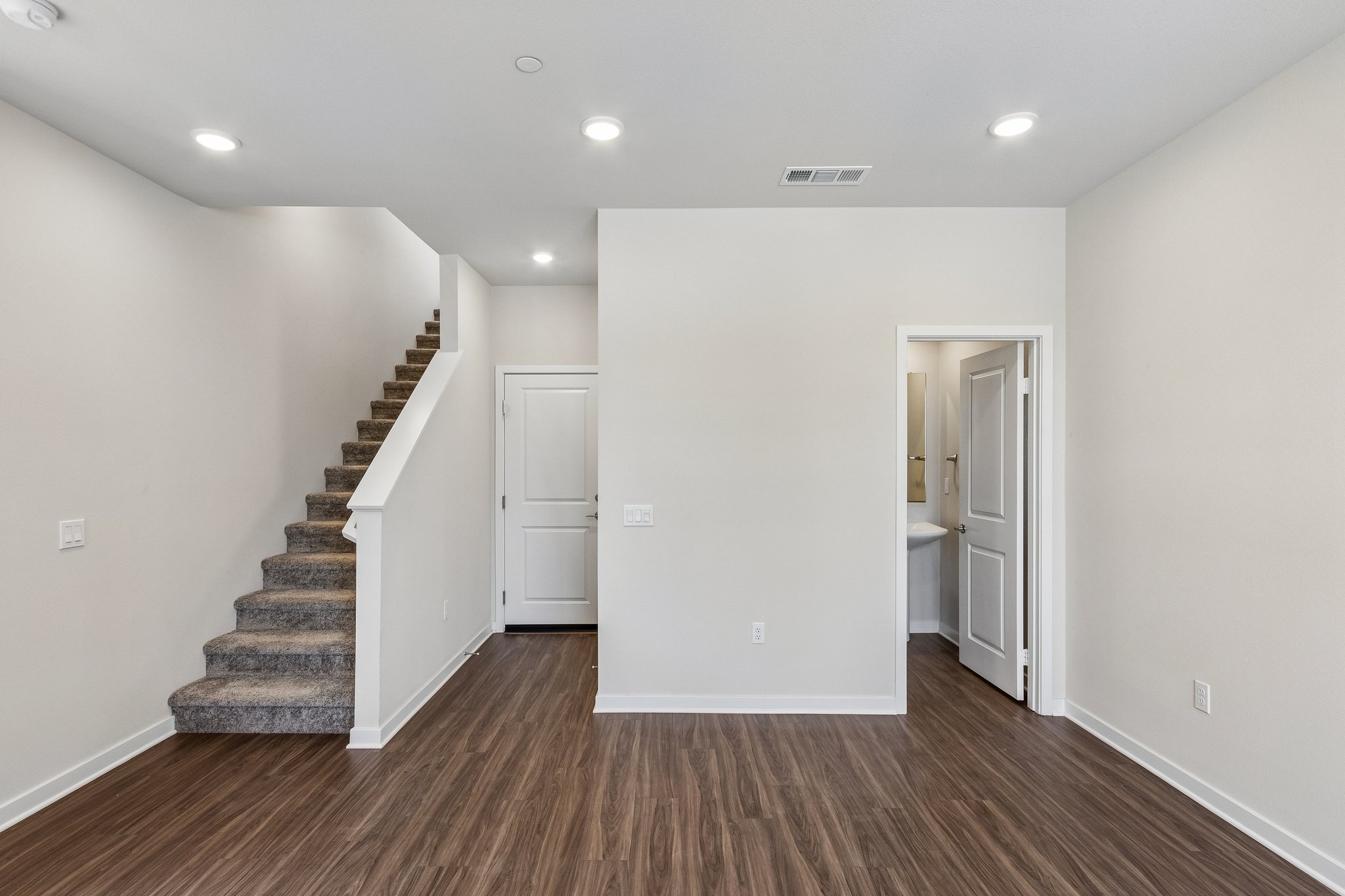 A staircase in a house.