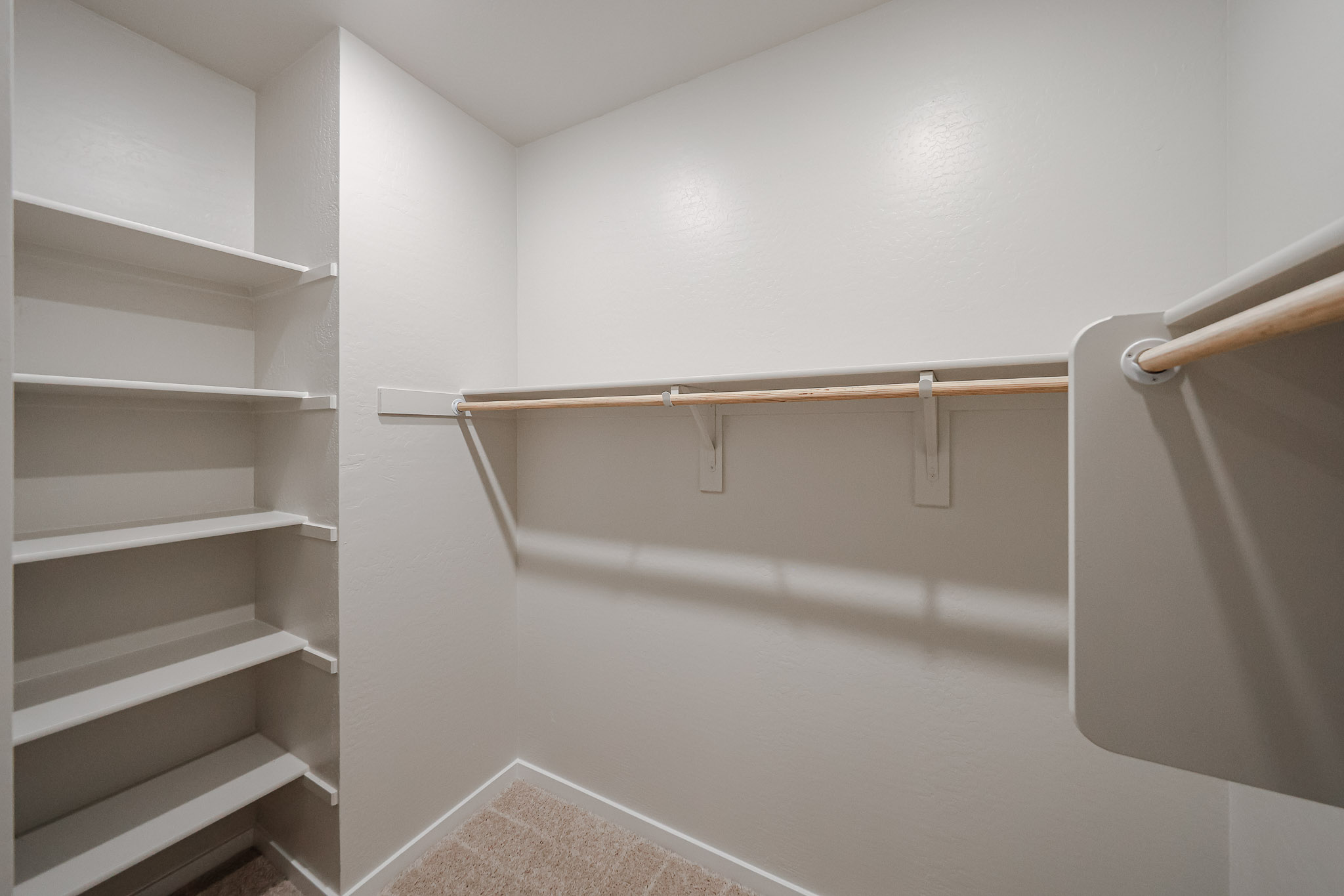 A white room with white walls.