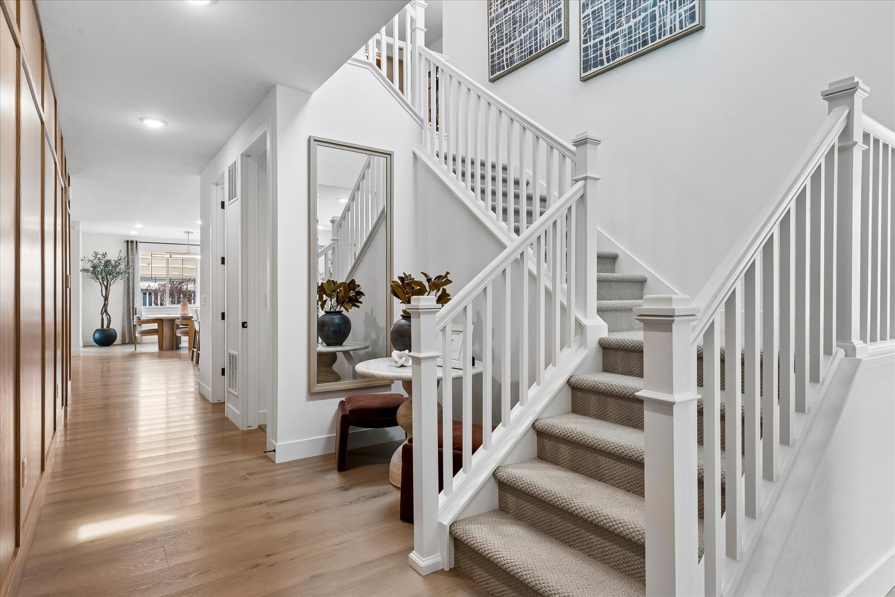 A staircase in a house.