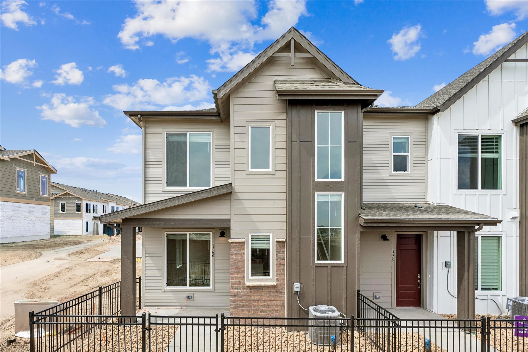 A row of houses.