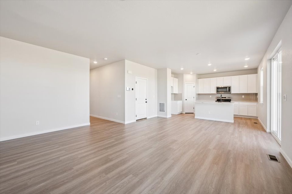 A large empty kitchen.