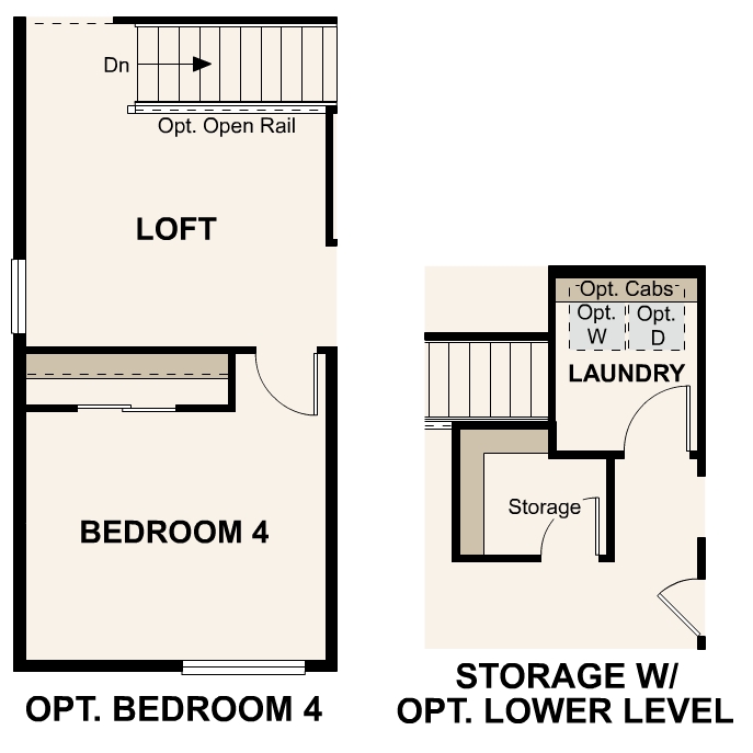 Diagram, engineering drawing. Nightingale Floorplan, Upper Level Option