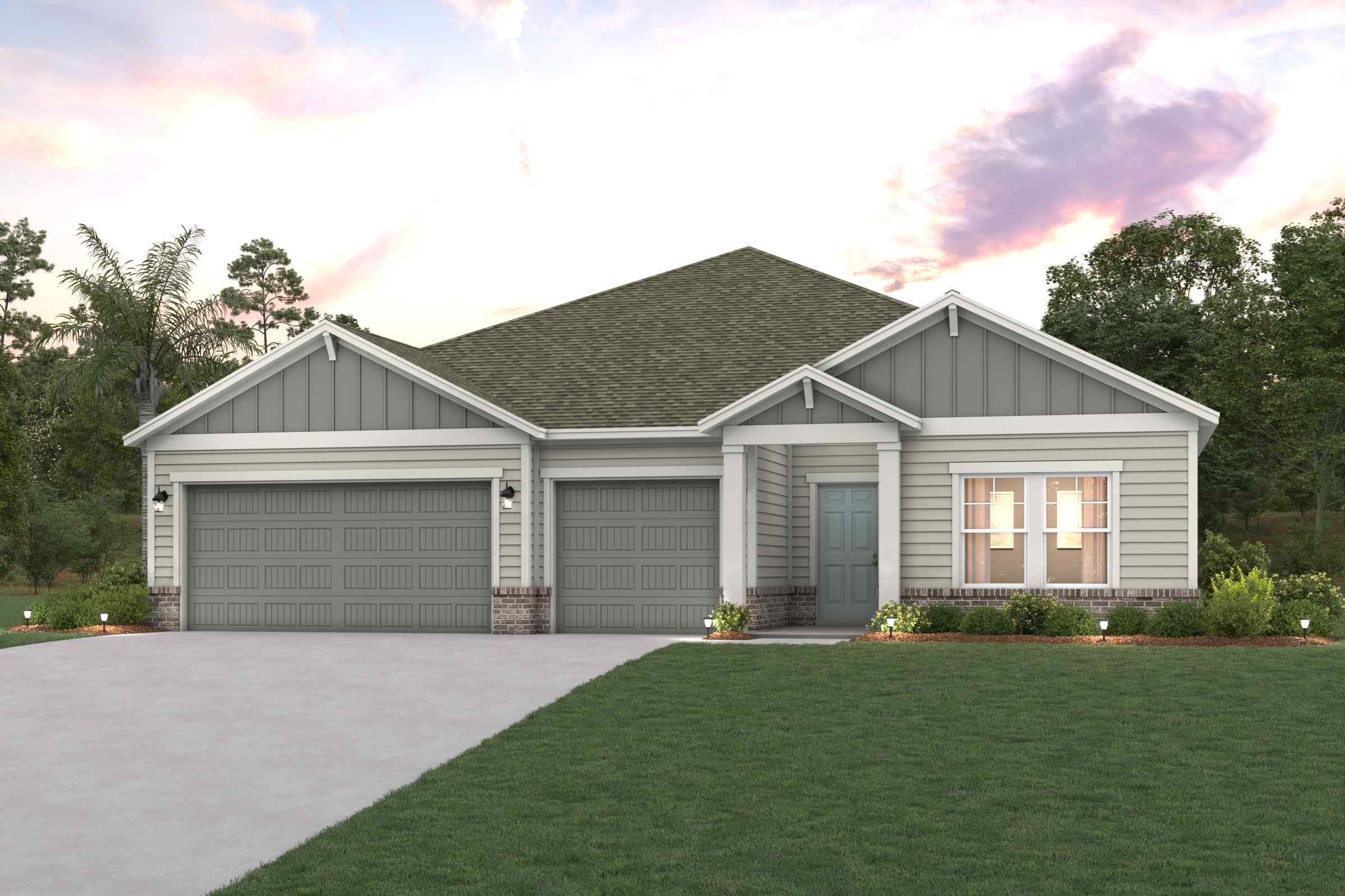 Kenai Floor Plan Exterior Elevation B22 at NorthShore in Kingsland, GA