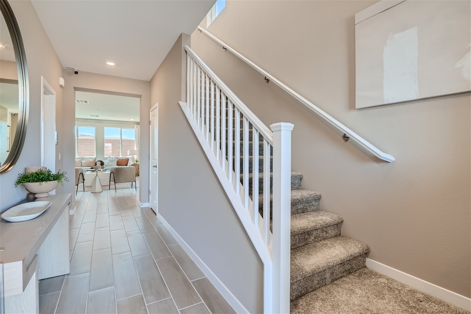 A staircase in a house.