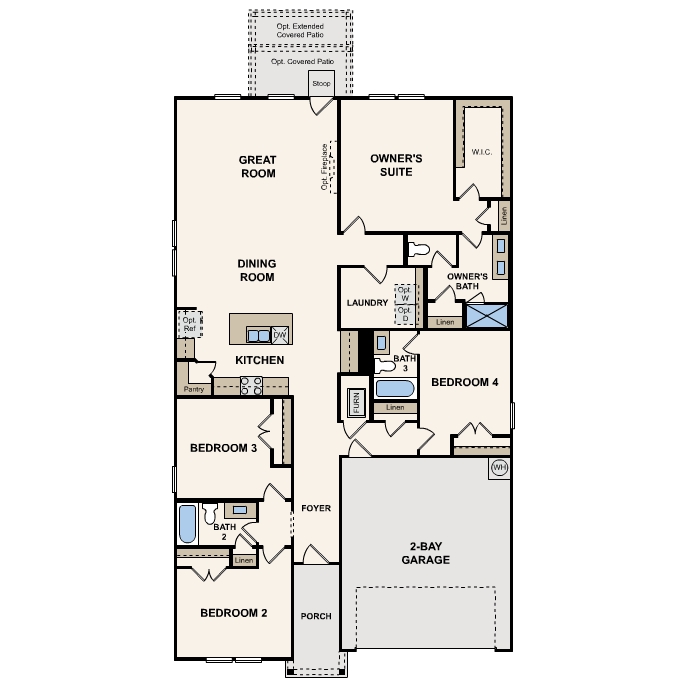 Geneva floor plan, first floor