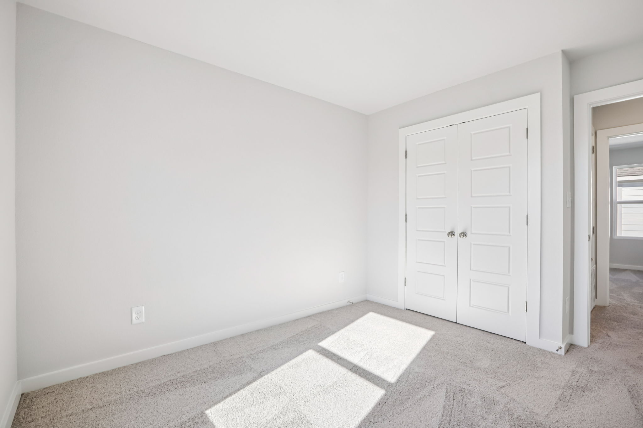 A room with white doors.