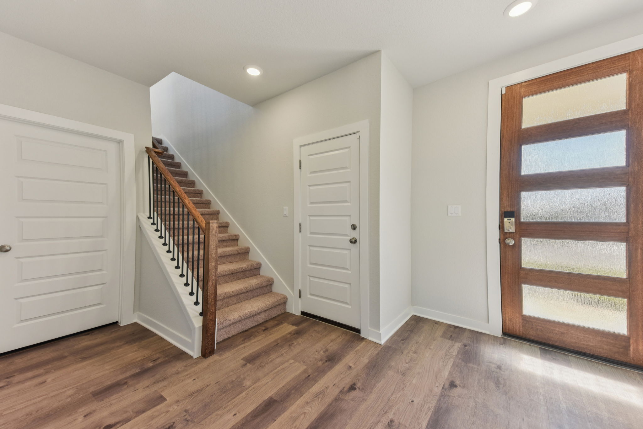 A staircase in a house.