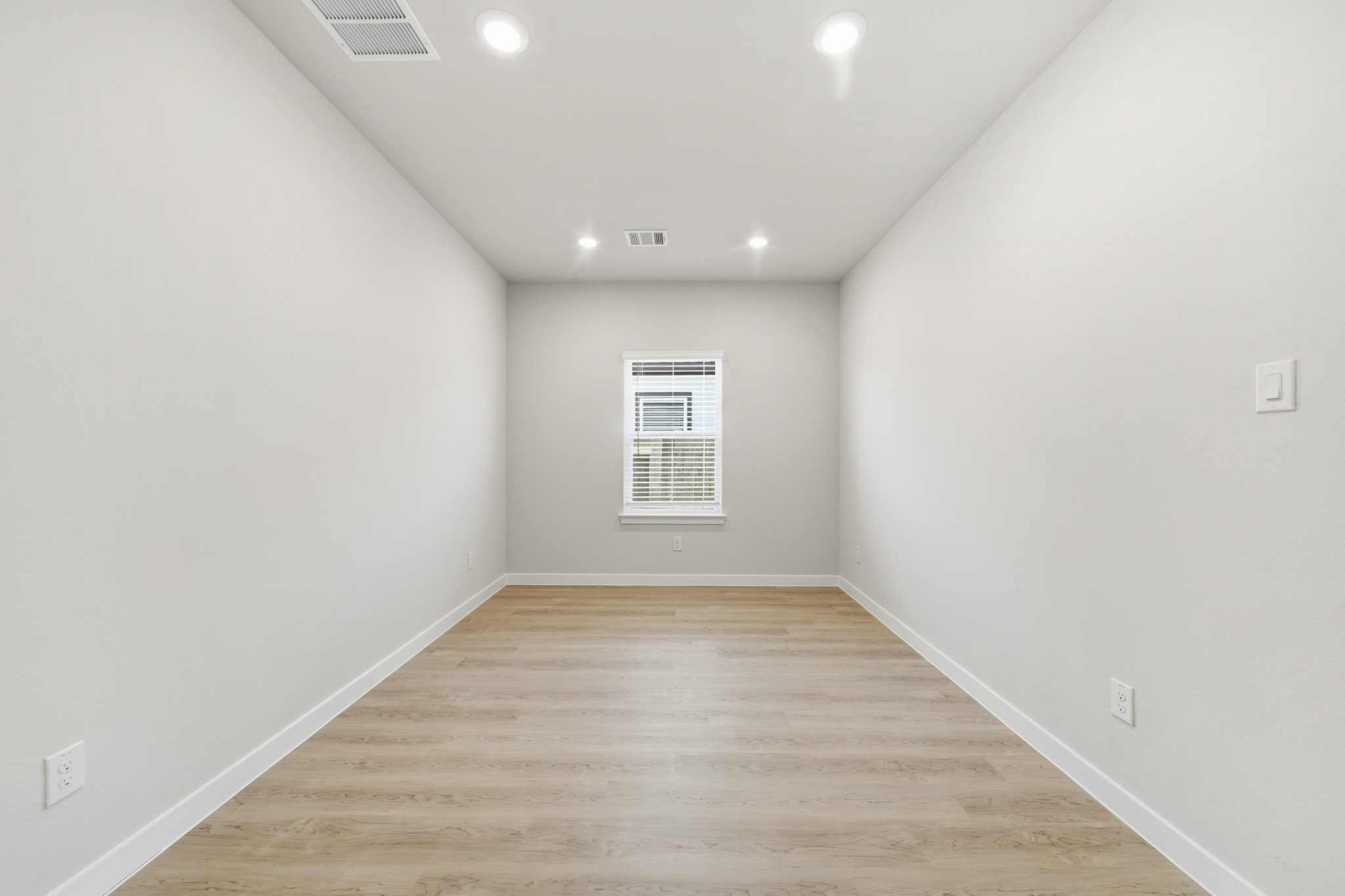 A room with white walls.