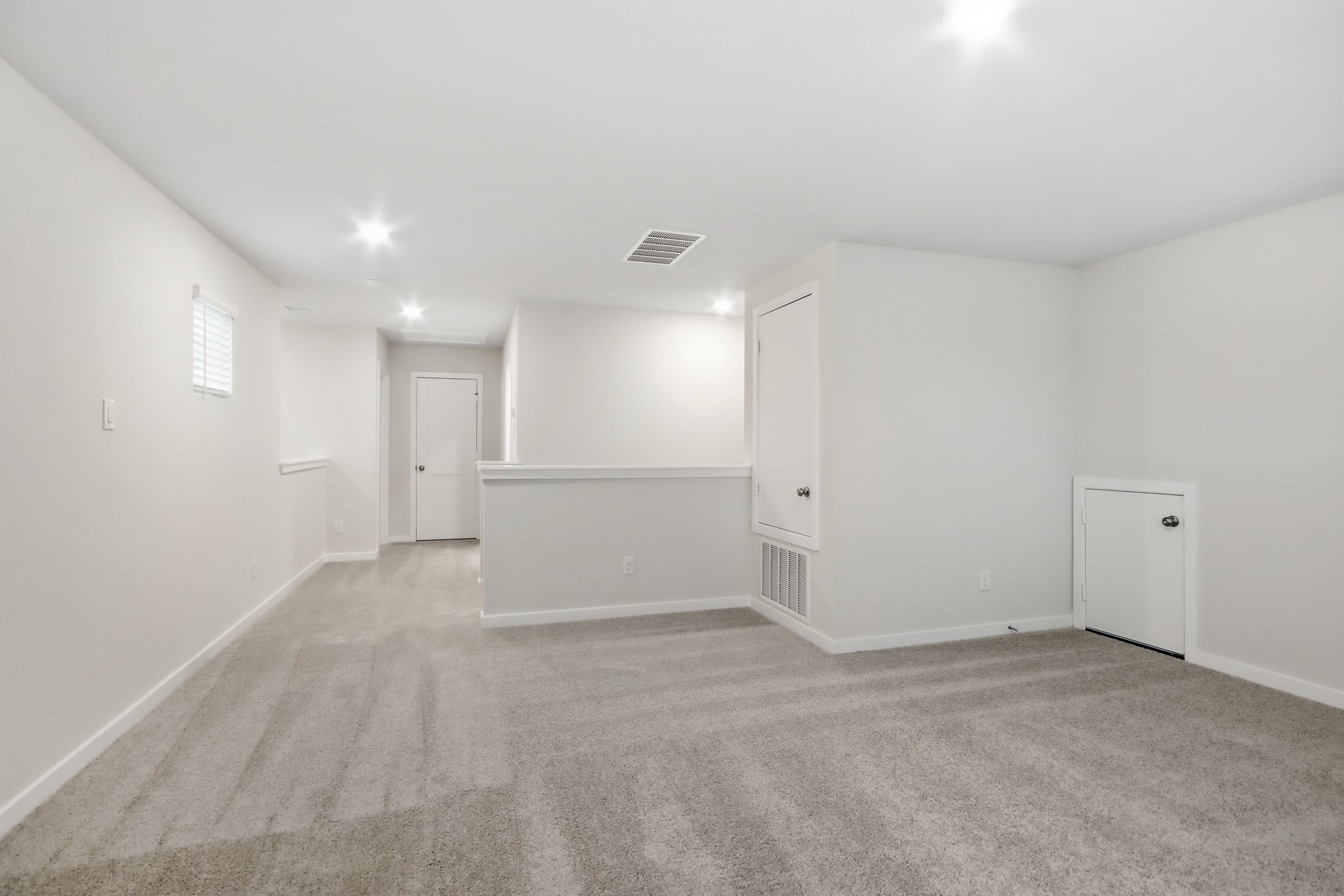 A room with white walls.