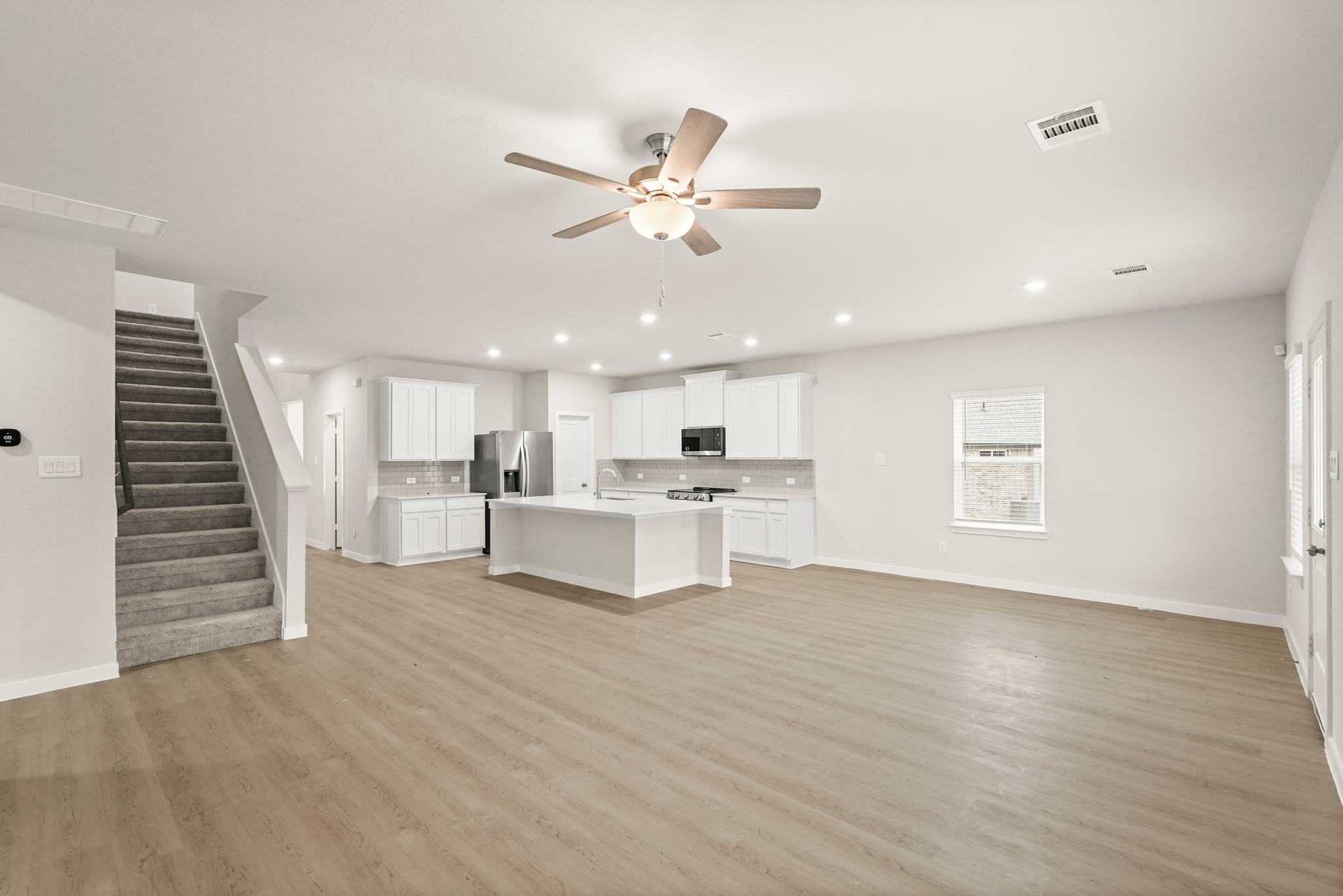 A large empty kitchen.