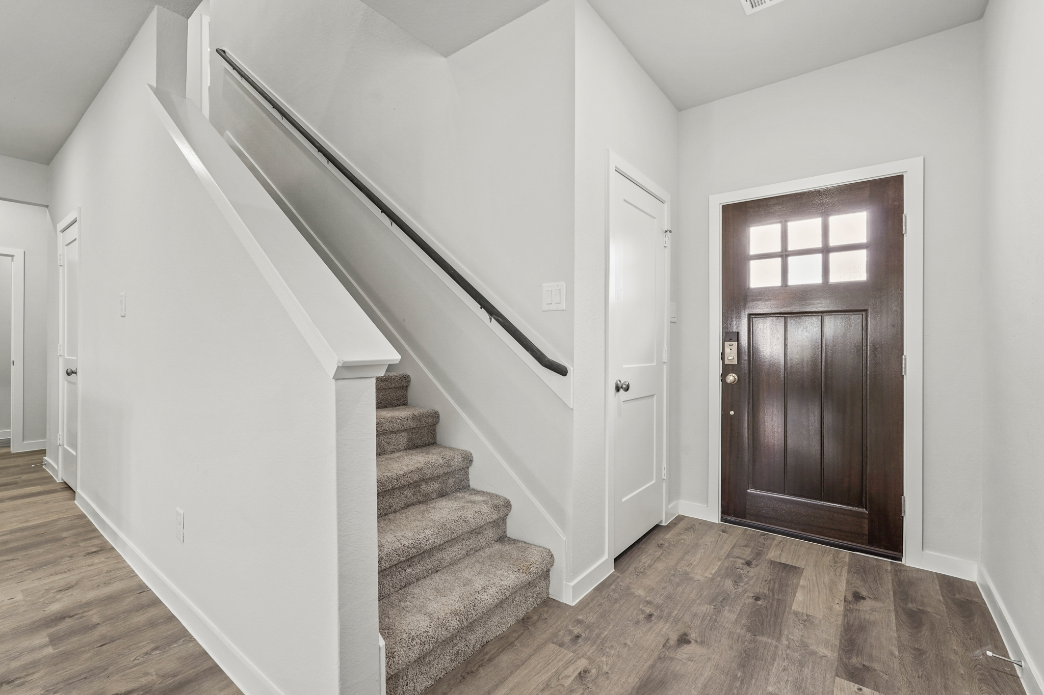 A staircase in a house.