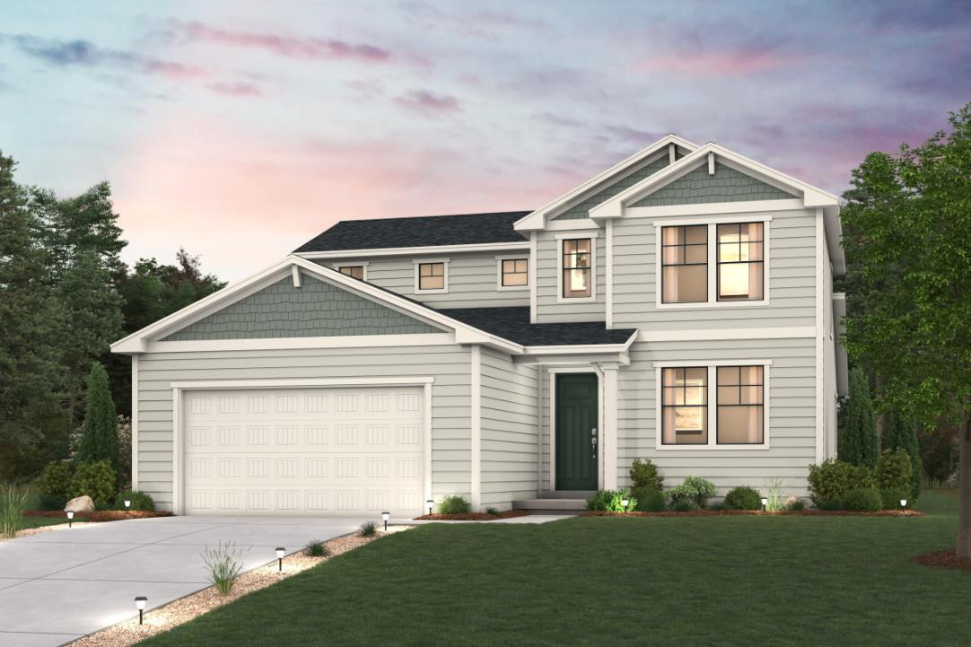 A house with a garage.