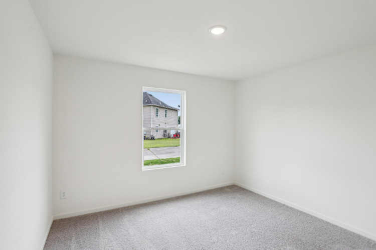 A room with a window.