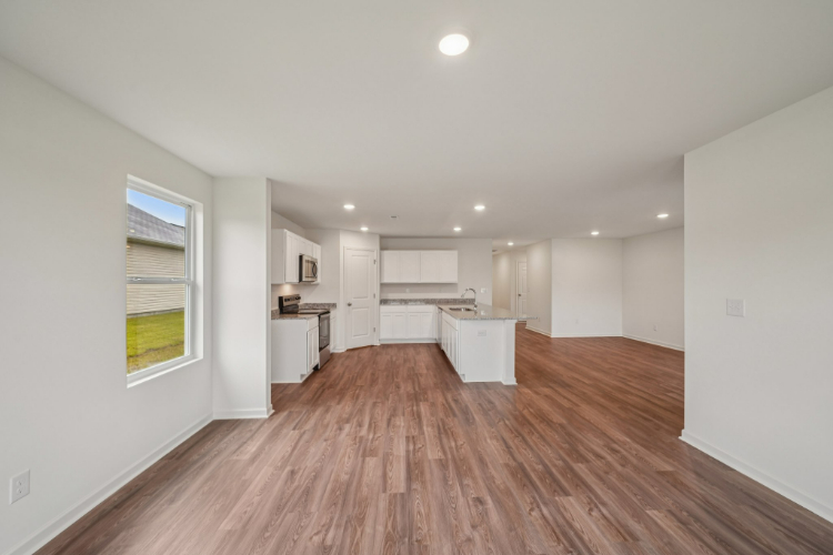 A large empty living room.