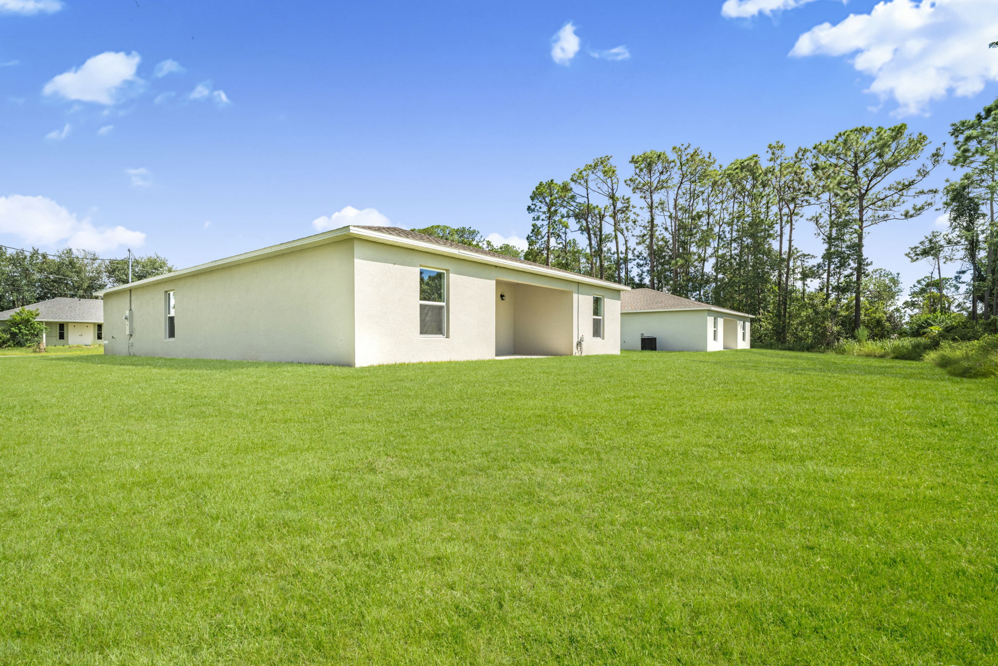 A house with a large yard.