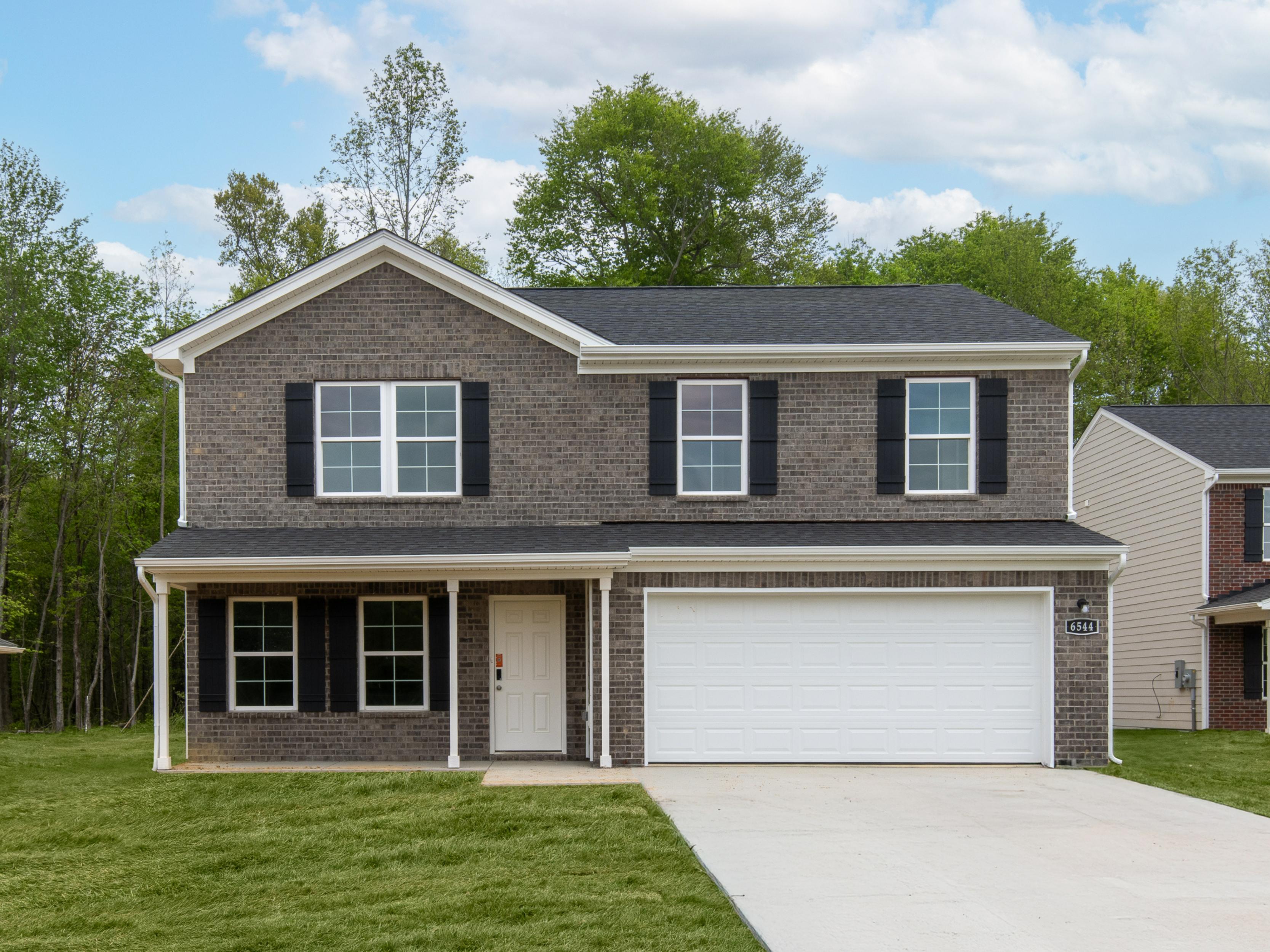 A house with a garage.