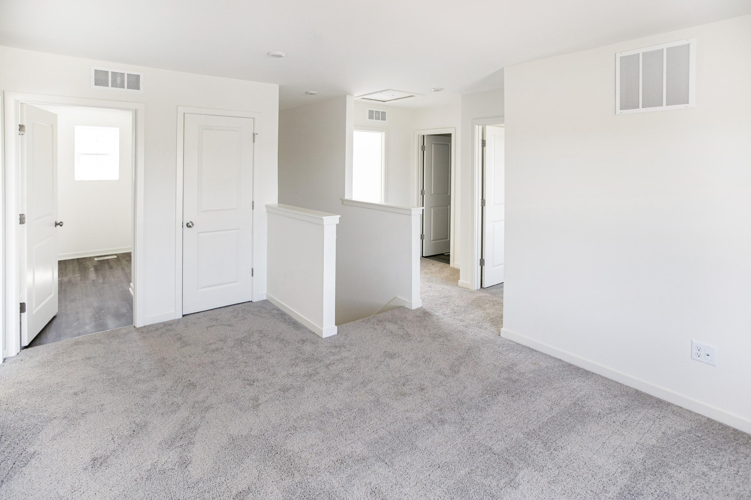 A room with white doors.