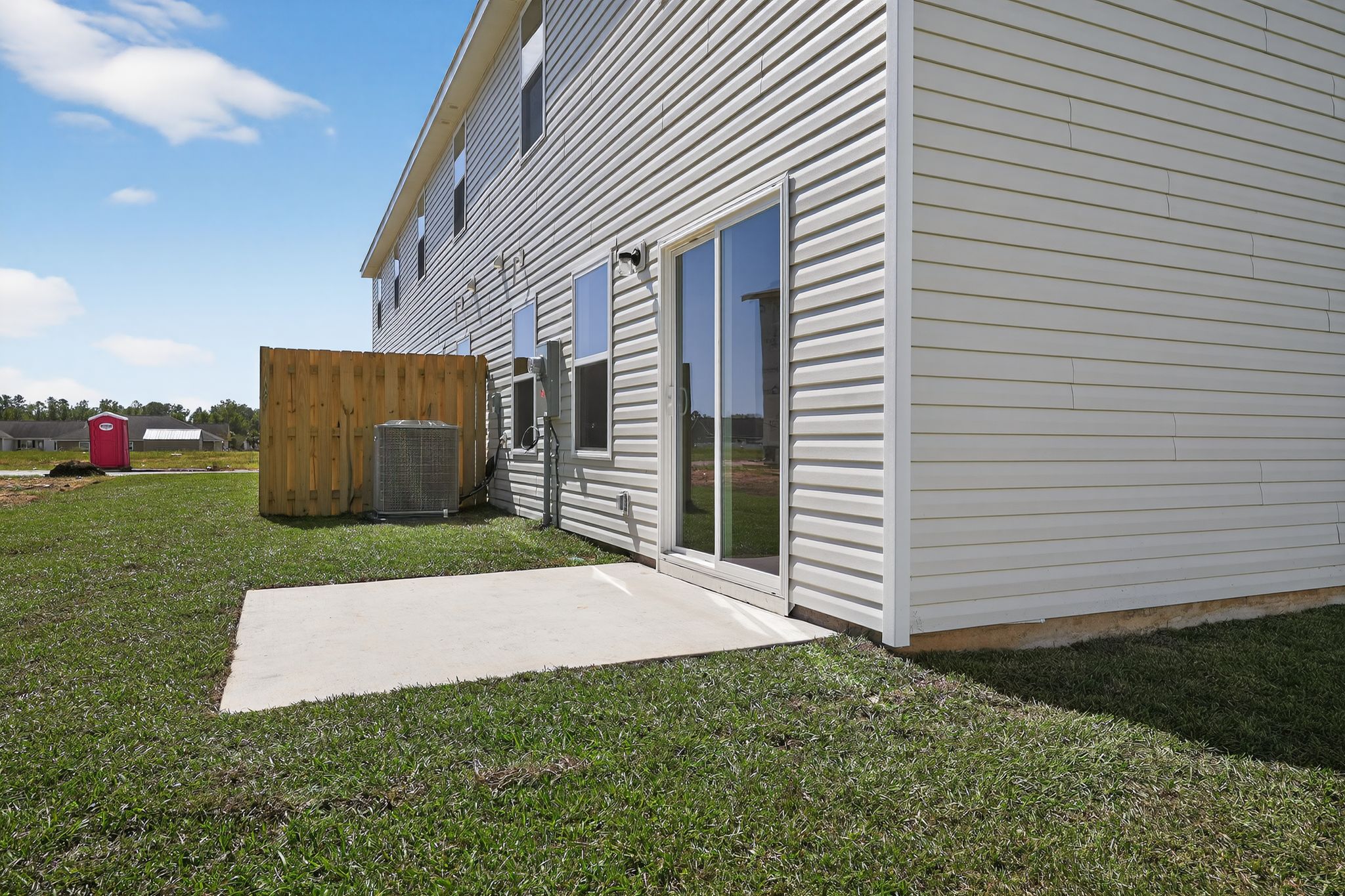 A house with a garage.
